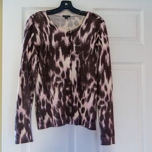 AT Silk Watercolor Cardigan- GUC